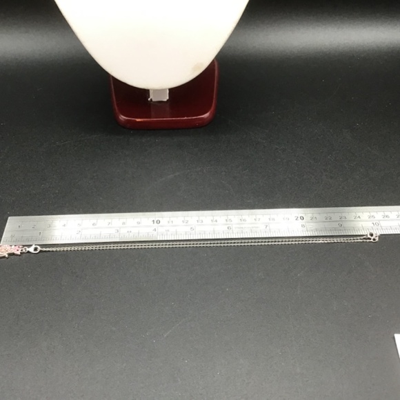 925 Sterling Silver Necklace Cat Pendant for Women/Girl Pink And Gray Crystals - Picture 7 of 7